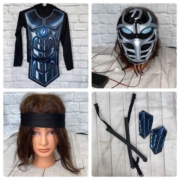 Ninja boys youth L Halloween costume w/mask and sword holder