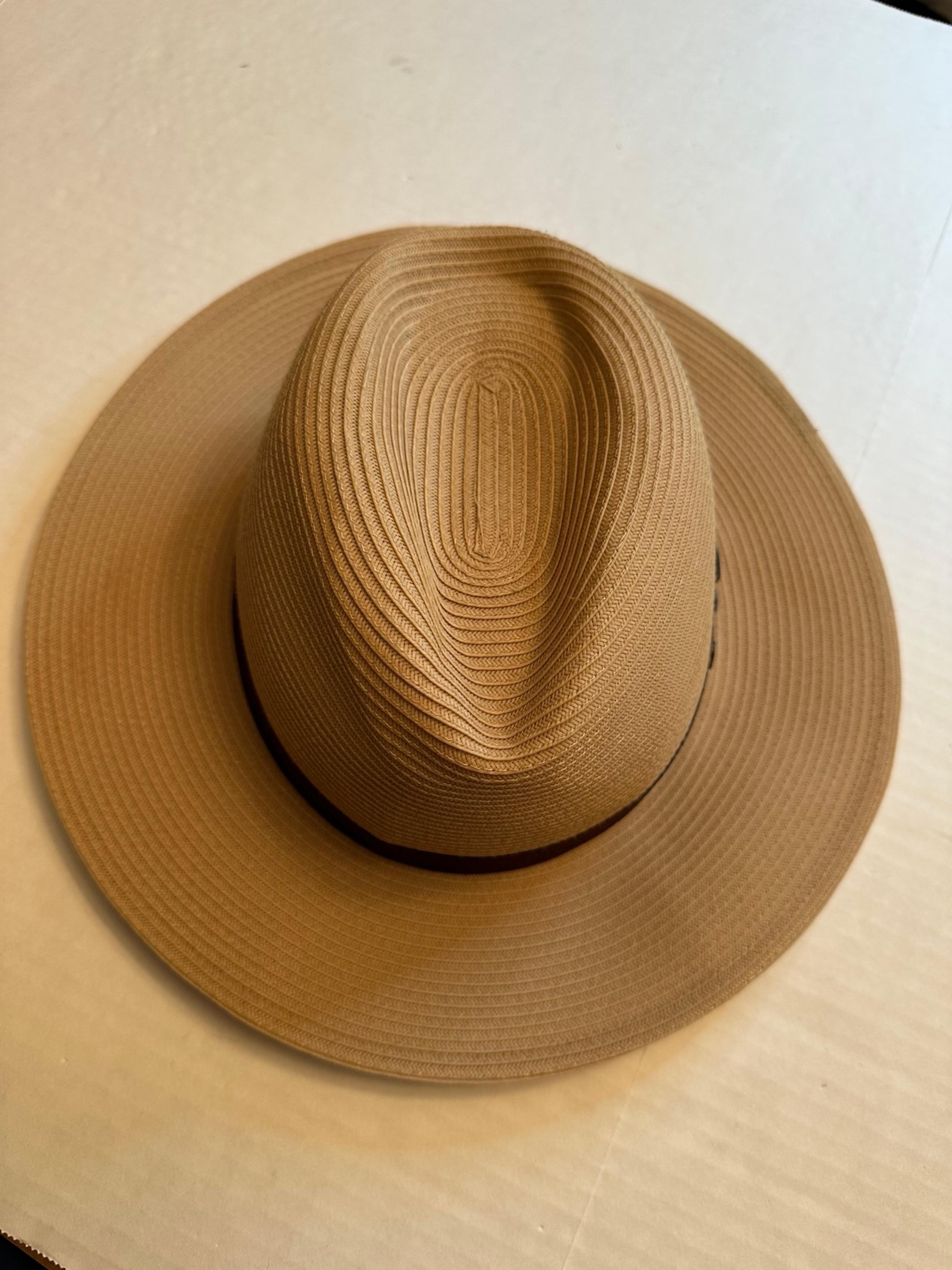 Coolibar Peyton Panama Style Fedora Toast Color Brown Strap Women’s Hat
