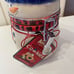 White Blue Snowman Christmas Winter Holiday Candy Treat Ceramic Cookie Jar 2012