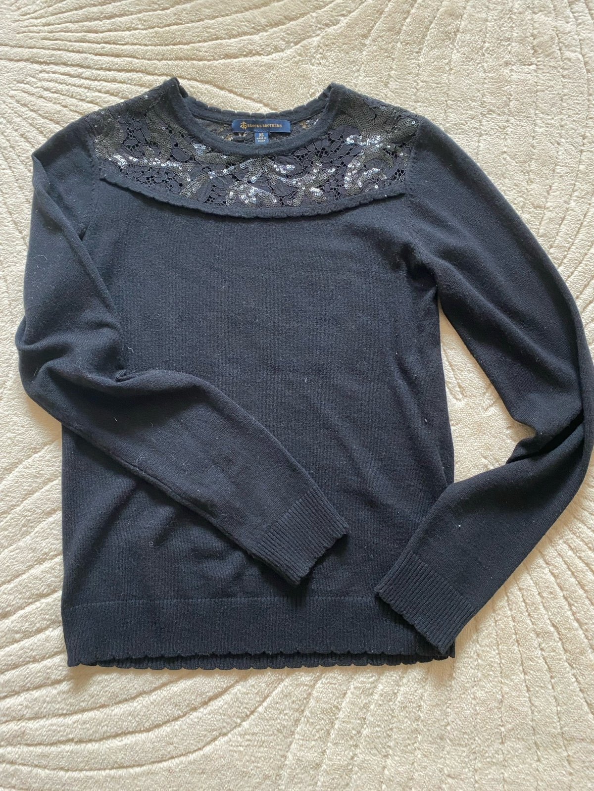 Brooks Brothers black lace Sweater