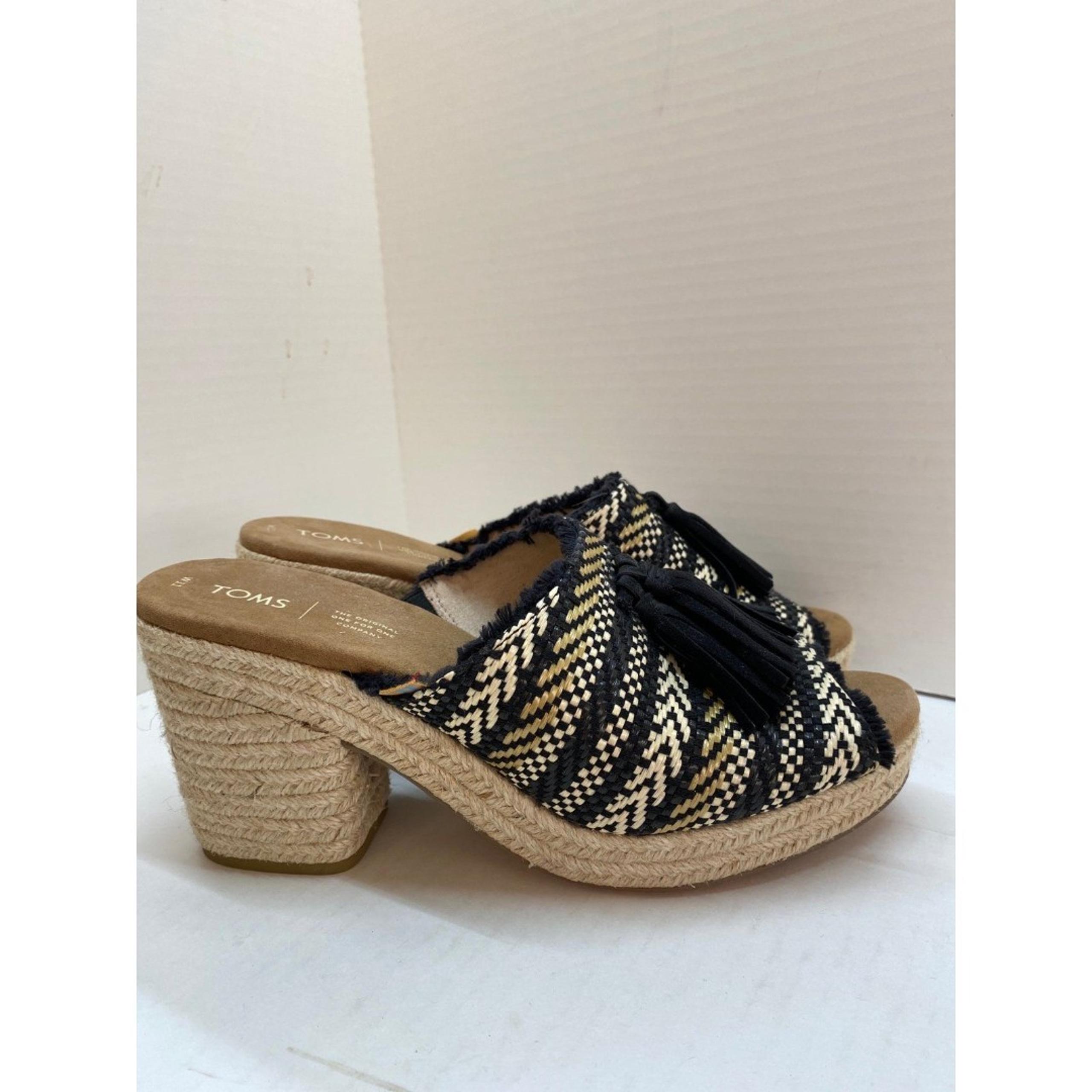 Toms Junie espadrille slip on heel slide 11