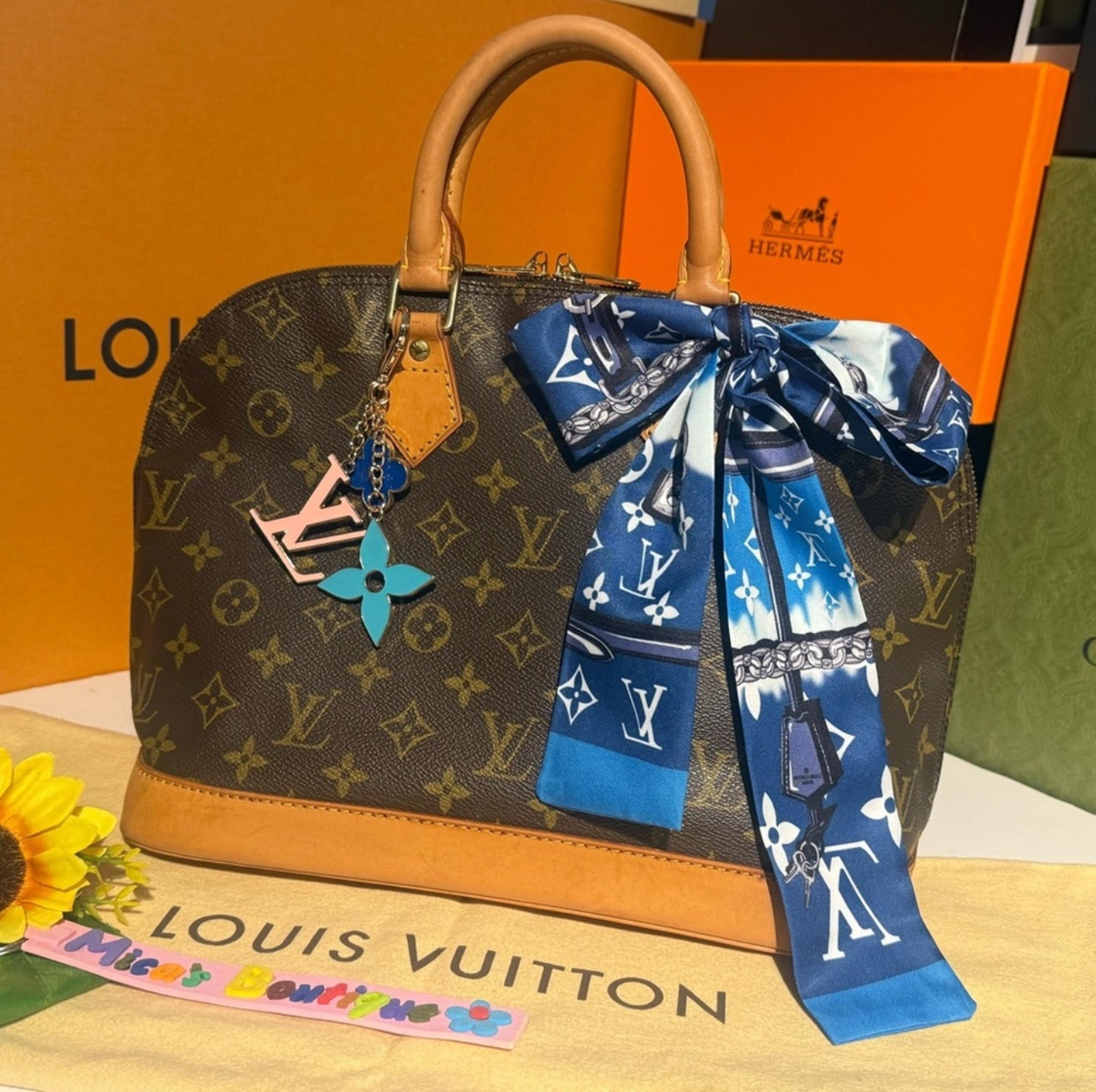 LOUIS VUITTON w/Authentic Certificate ALMA Top Handle Bag  Brown Canvas