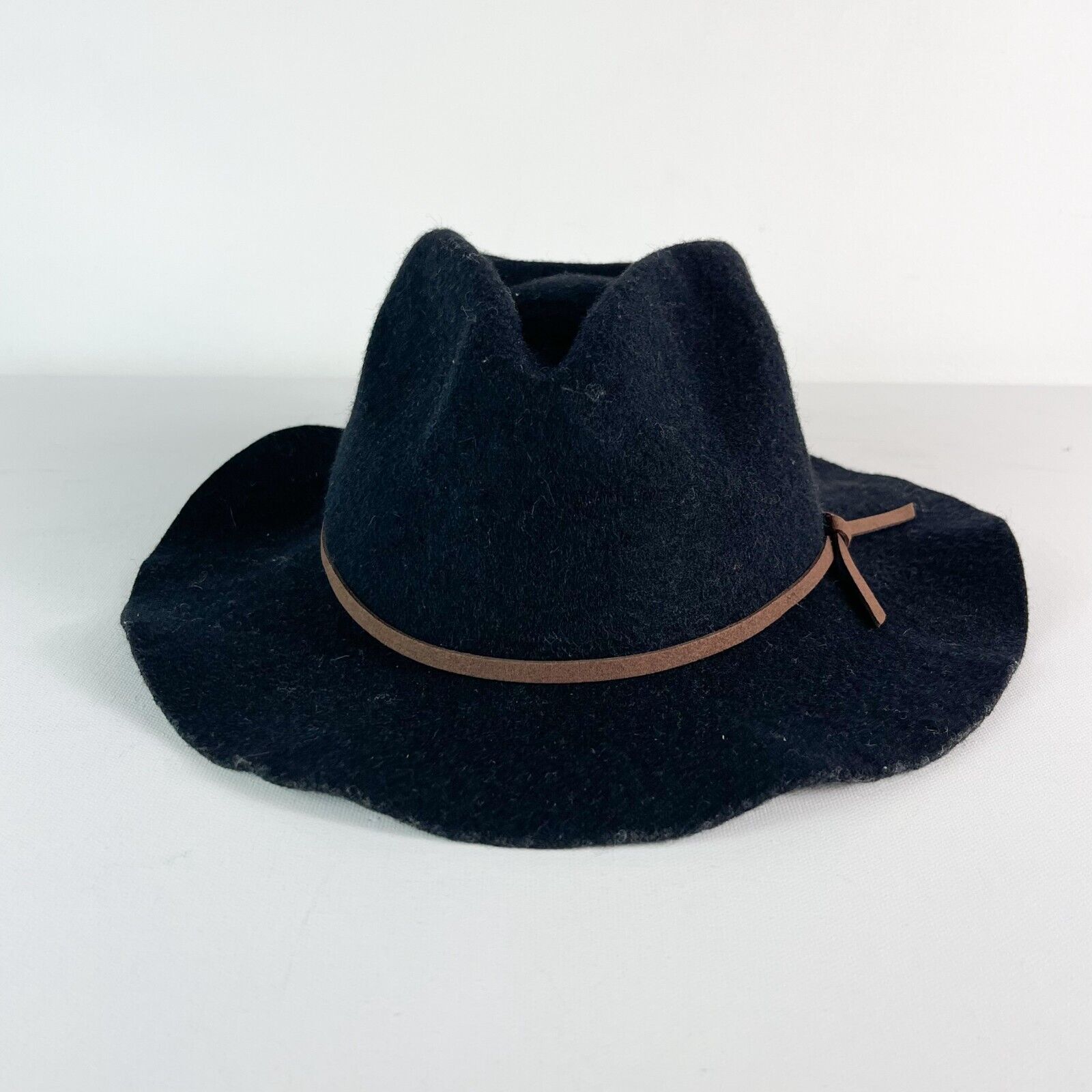 Brixton NWOT Black Womens Valley Fedora Wool Felt Hat Size OS