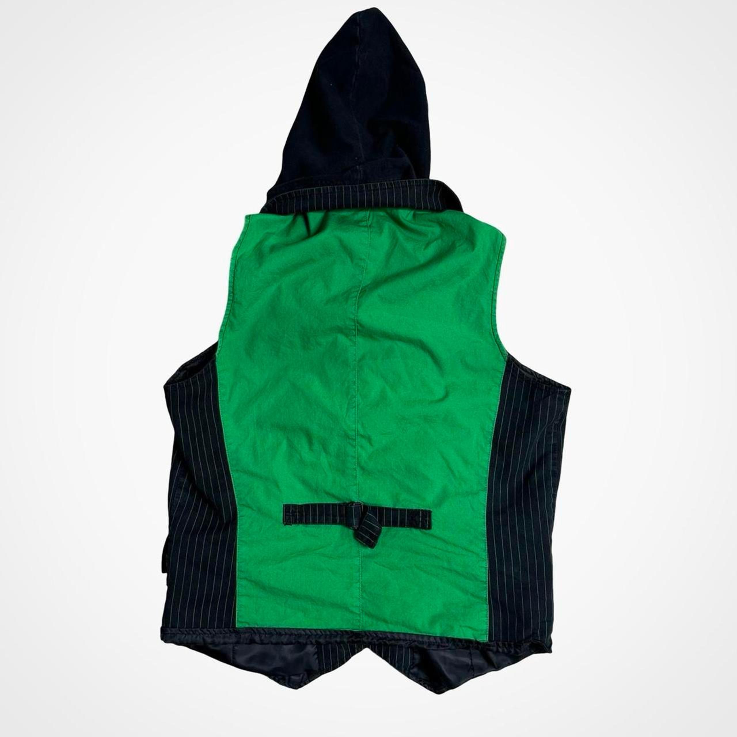 Vintage Tripp nyc Men's Black and Green Vest