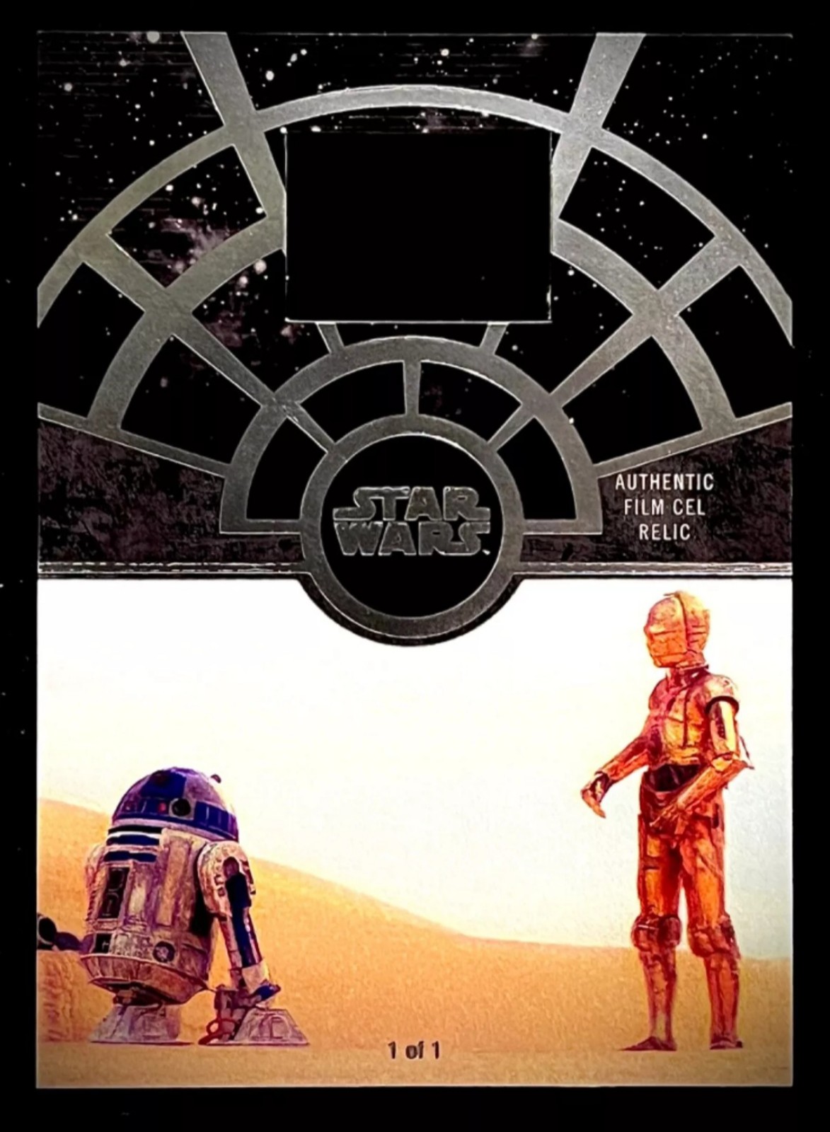 Star Wars A New Hope FILM CELL - 1/1 - FCC-6 - DROIDS In The DESERT - 2017 Topps