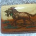 Irish Setter Hunting Dog With Catch Wood Buckle Enamel Cover Excellent Condition