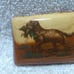 Irish Setter Hunting Dog With Catch Wood Buckle Enamel Cover Excellent Condition
