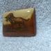Irish Setter Hunting Dog With Catch Wood Buckle Enamel Cover Excellent Condition