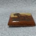 Irish Setter Hunting Dog With Catch Wood Buckle Enamel Cover Excellent Condition