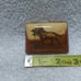 Irish Setter Hunting Dog With Catch Wood Buckle Enamel Cover Excellent Condition