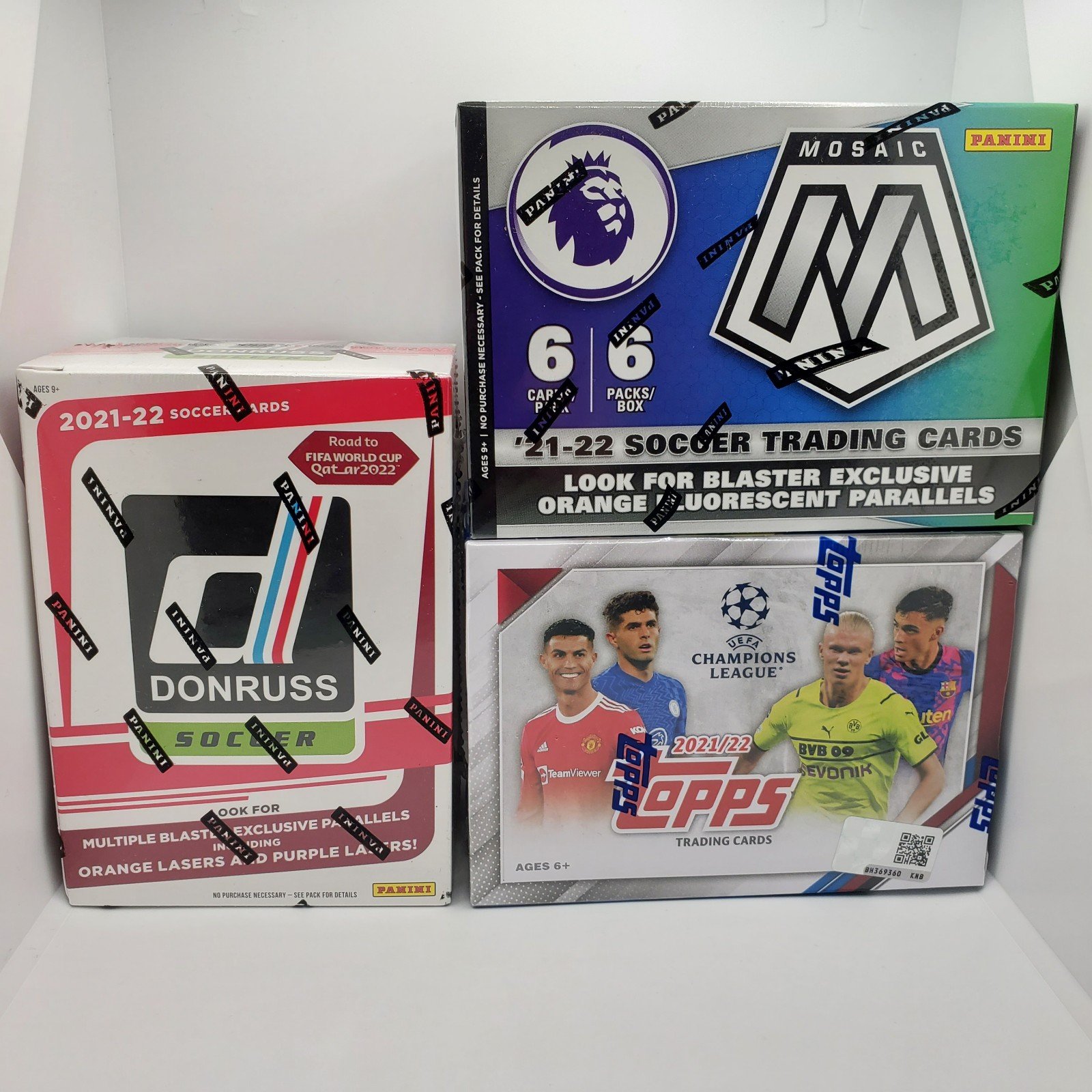 3 soccer blaster boxes