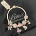 Linx Snake Chain Bracelet with Pink Themed Charms 925 sterling silver