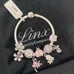 Linx Snake Chain Bracelet with Pink Themed Charms 925 sterling silver
