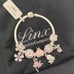 Linx Snake Chain Bracelet with Pink Themed Charms 925 sterling silver