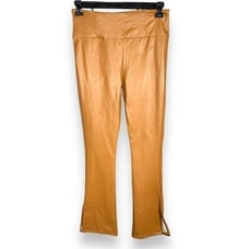 Shinestar high waist pull on tummy tucker vegan leather pants NWT