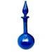 Vintage Cobalt Blue BLENKO Glass Genie Bottle Decanter Ruffle Rim CHIP Stopper
