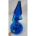 Vintage Cobalt Blue BLENKO Glass Genie Bottle Decanter Ruffle Rim CHIP Stopper