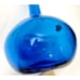 Vintage Cobalt Blue BLENKO Glass Genie Bottle Decanter Ruffle Rim CHIP Stopper