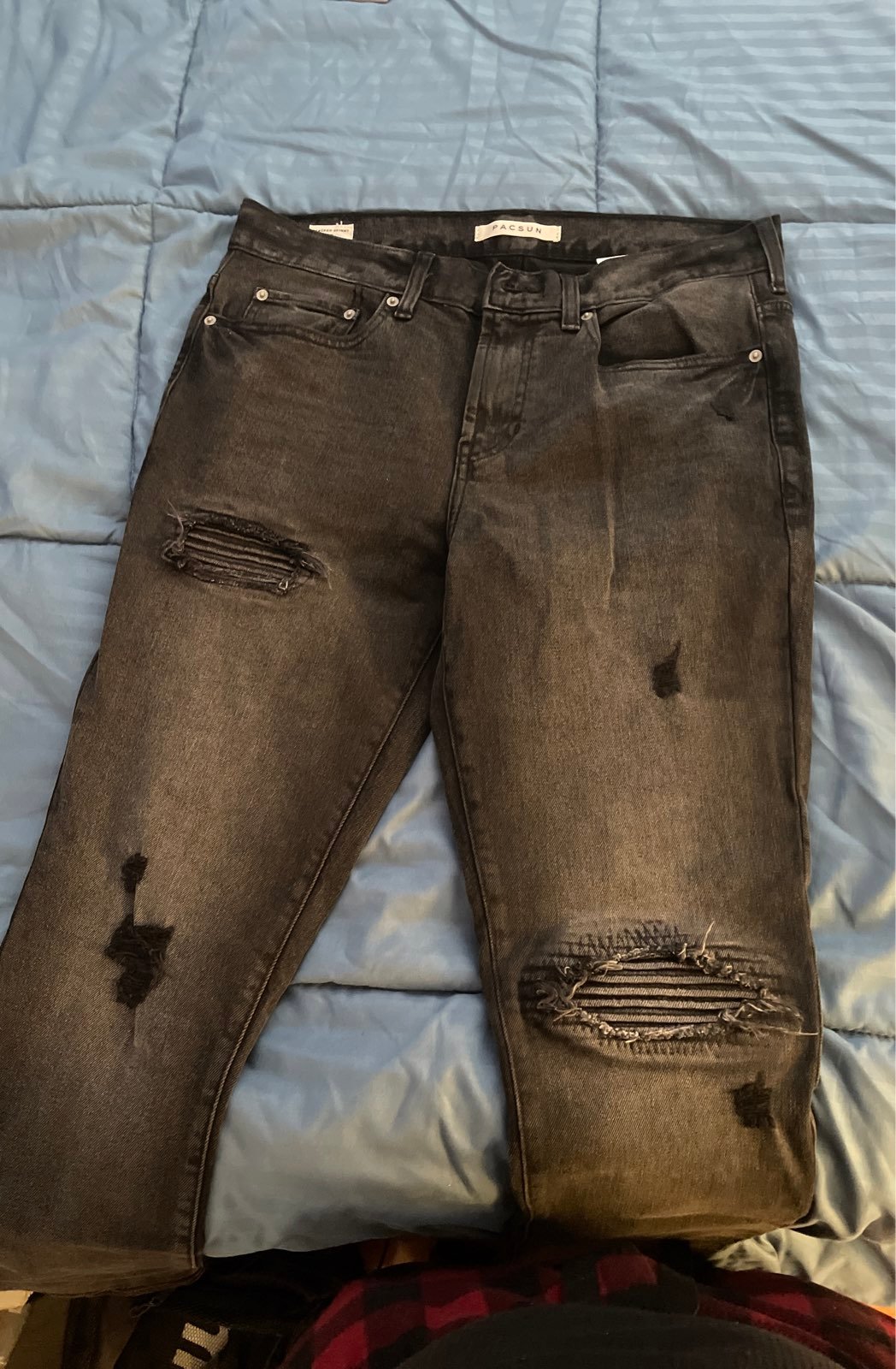 Black Ripped Biker Skinny Jeans
