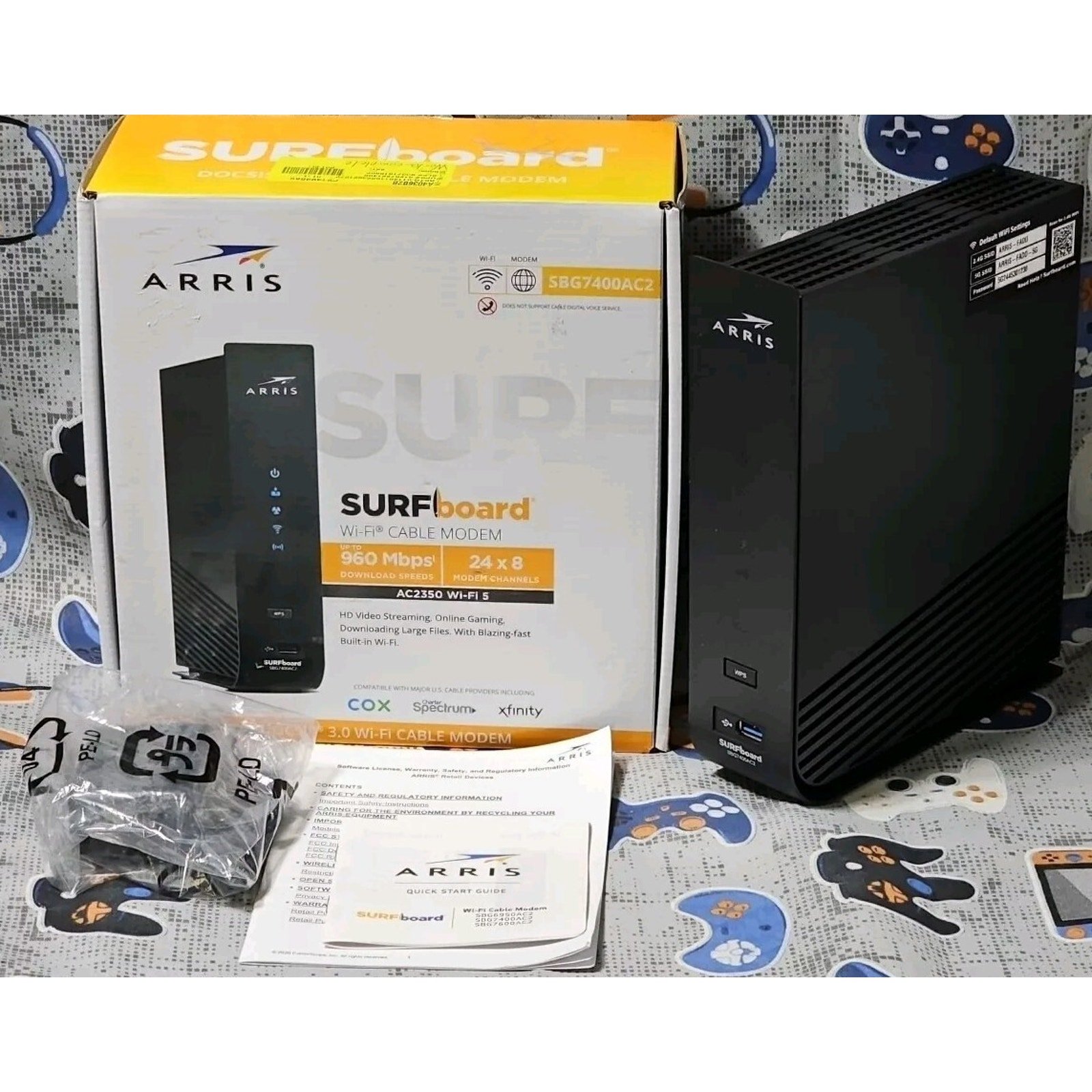 ARRIS SURFboard SBG7400AC2 4 Port DOCSIS 3.0 CABLE MODEM *OPEN BOX*