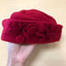 kids red hat with flowers