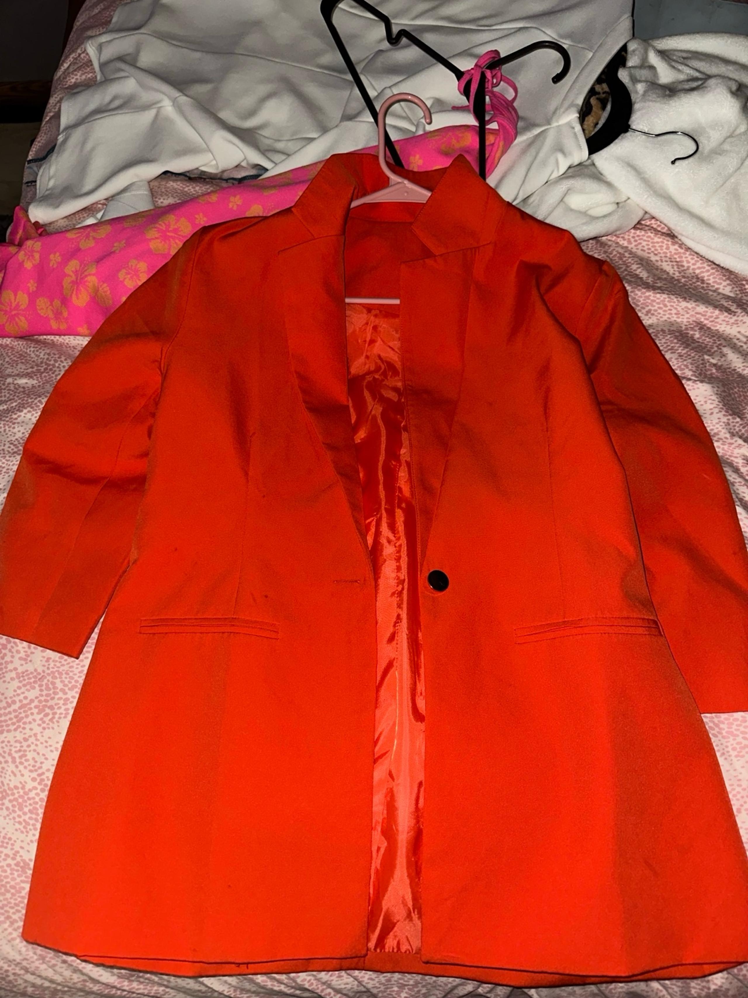 Bright orange blazer