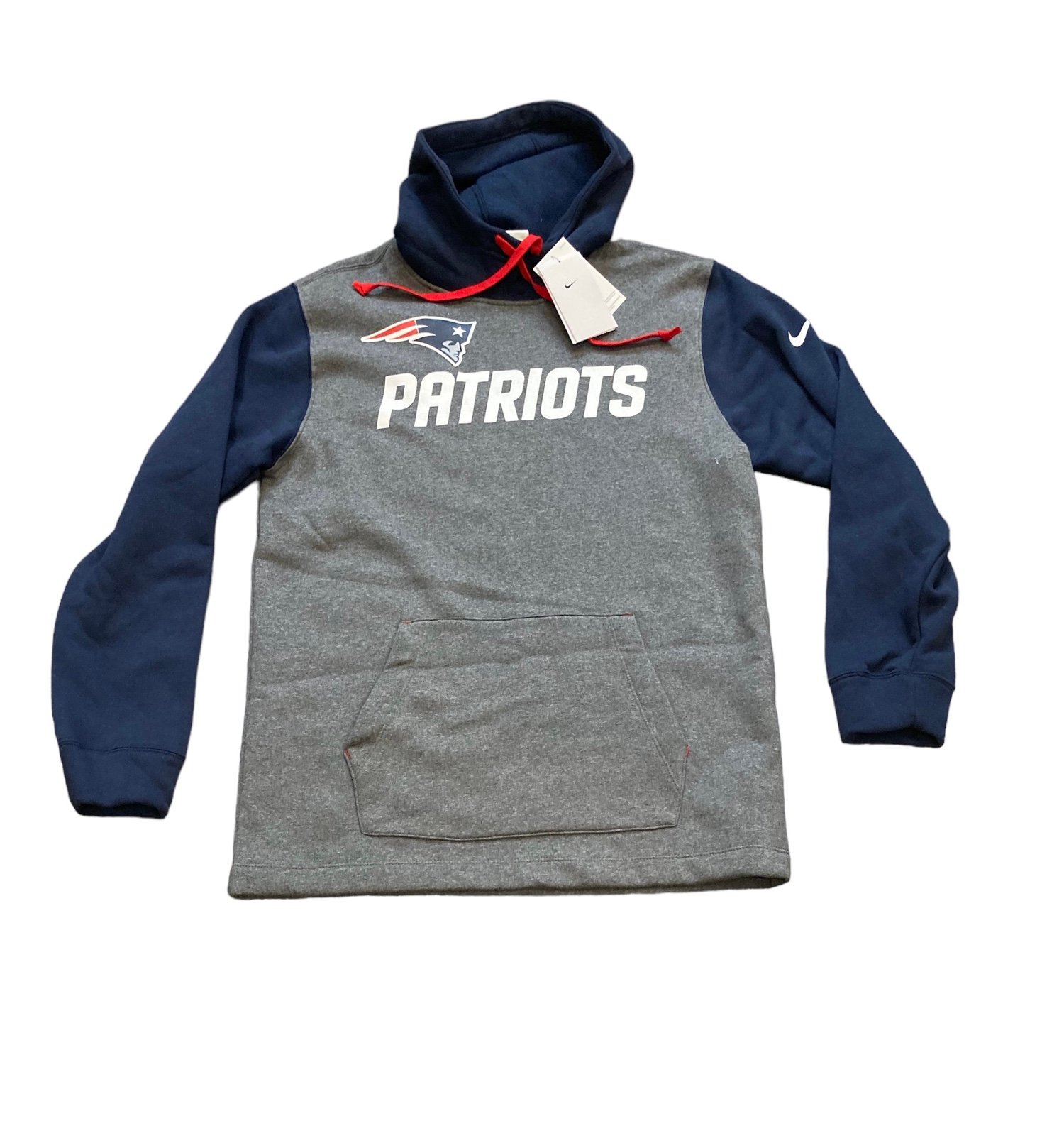New England Patriots Nike Men’s 2Tone Pullover Hoodie Sweatshirt Small