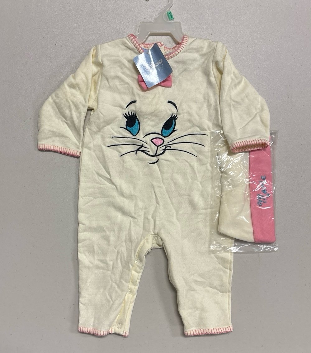 NWT Aristocats Marie White Onesie with hat Disney Baby 6-9M