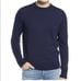 Nordstrom Men’s Shop navy blue Crewneck Sweater Silk Viscose blend fabric XXXL