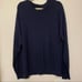 Nordstrom Men’s Shop navy blue Crewneck Sweater Silk Viscose blend fabric XXXL