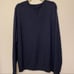 Nordstrom Men’s Shop navy blue Crewneck Sweater Silk Viscose blend fabric XXXL