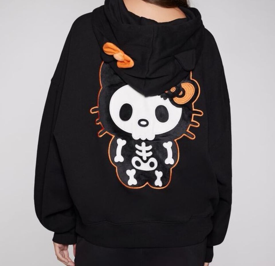 Sanrio Forever 21 x Hello Kitty &‎ Friends Halloween Skeleton Hoodie