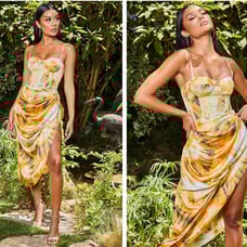 Corset top and skirt set