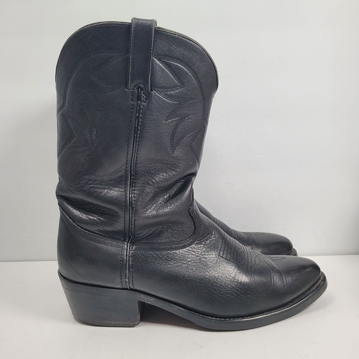 Vintage Durango TR760 Men's Black Leather Cowboy Boots US Size 12EE