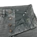 6397 Shorty Jeans High Rise Crop SIZE 24 OD Grey Button Fly Made in Italy
