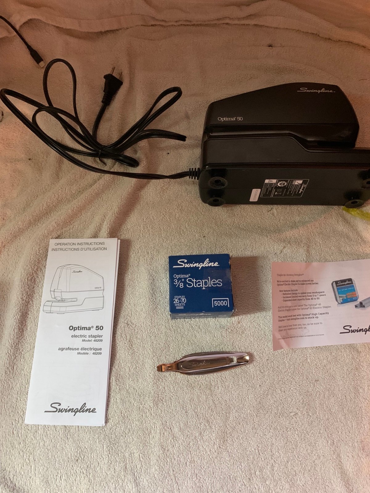 Swingline Electric Stapler 50 Sheet Capacity Jam Free 5000 High Capacity Staples