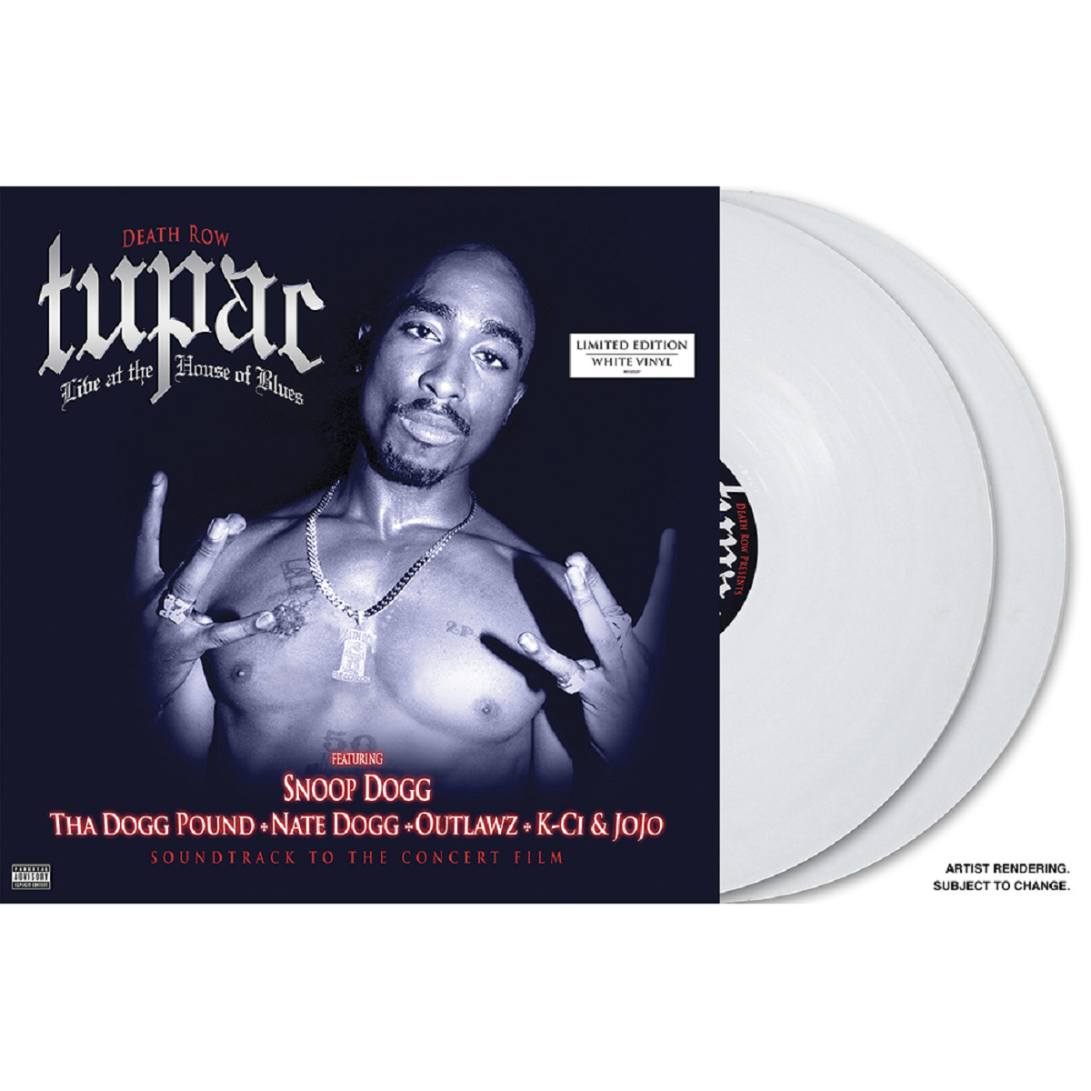 2PAC LIVE HOUSE OF BLUES VINYL NEW! LIMITED WHITE LP! TUPAC SHAKUR, DEATH ROW