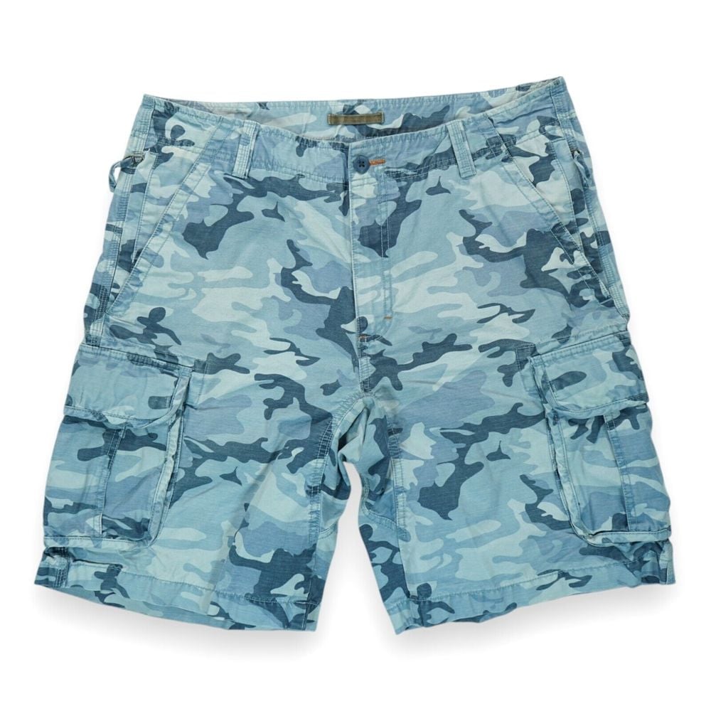 LL Bean Men's Cargo Shorts Camo Pattern Canvas Tactical Outdoors 35W #290367