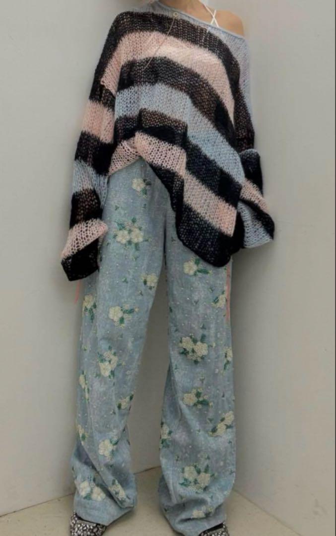 Dream sister jane / flower beads denim | JURK