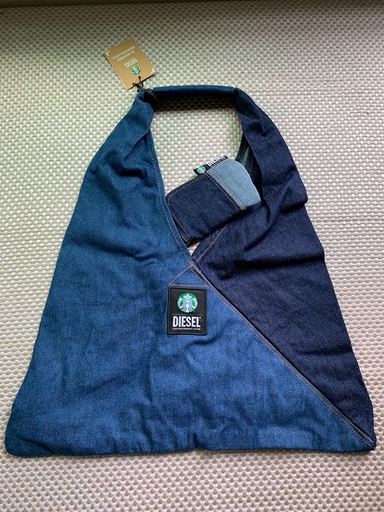 Starbucks And Diesel Unified Individuals Denim Shoulder Bag NWT