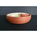 Vtg Southwestern painted red clay chili pepper themed chip & dip serving bowl
