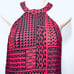 NWT Hawaii's Finest Red Black Pleated Halter Top sz XS NEW