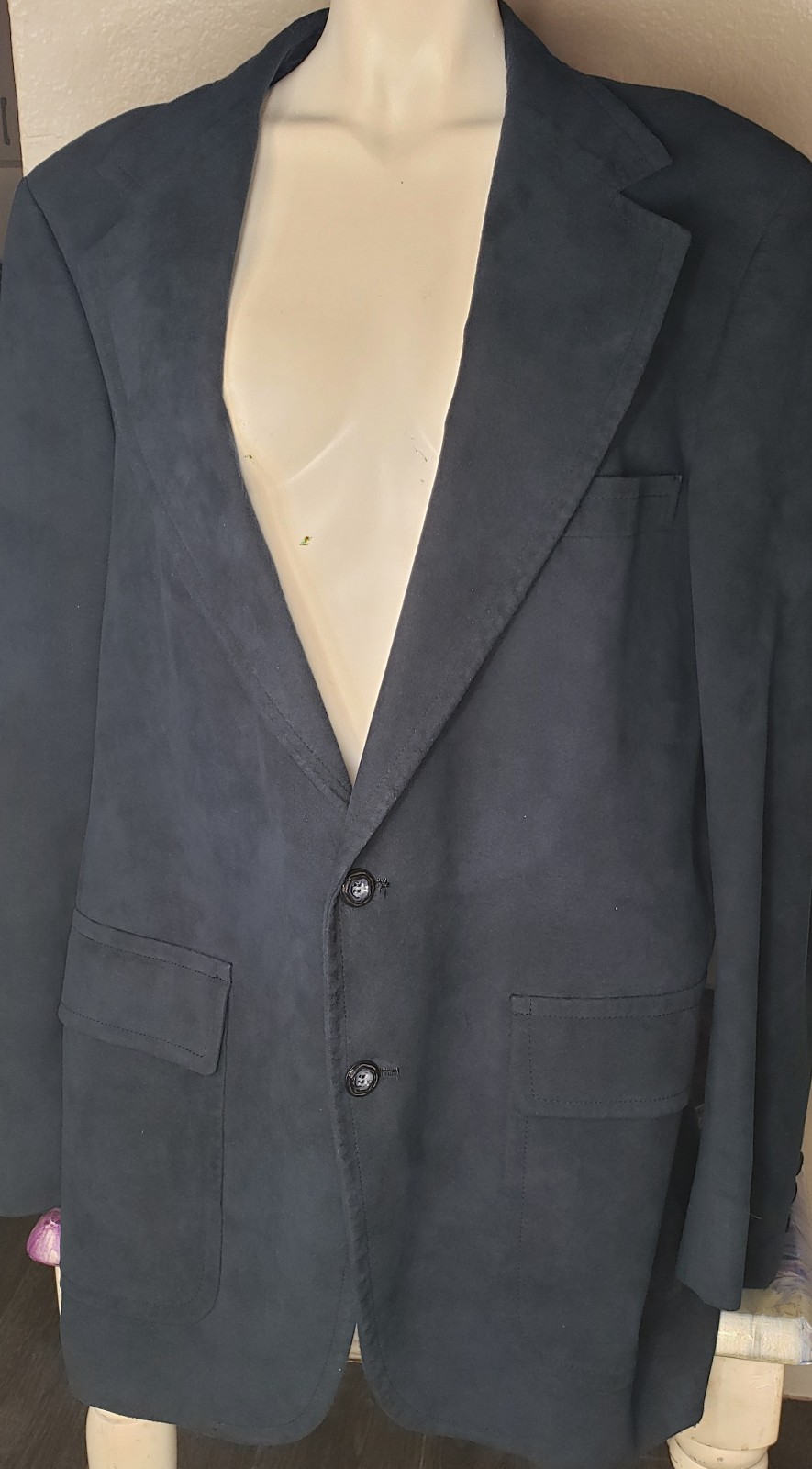 Vintage Brookstreet Clothes/Raleigh's Men's Cashmere Navy Blue Blazer Size 44