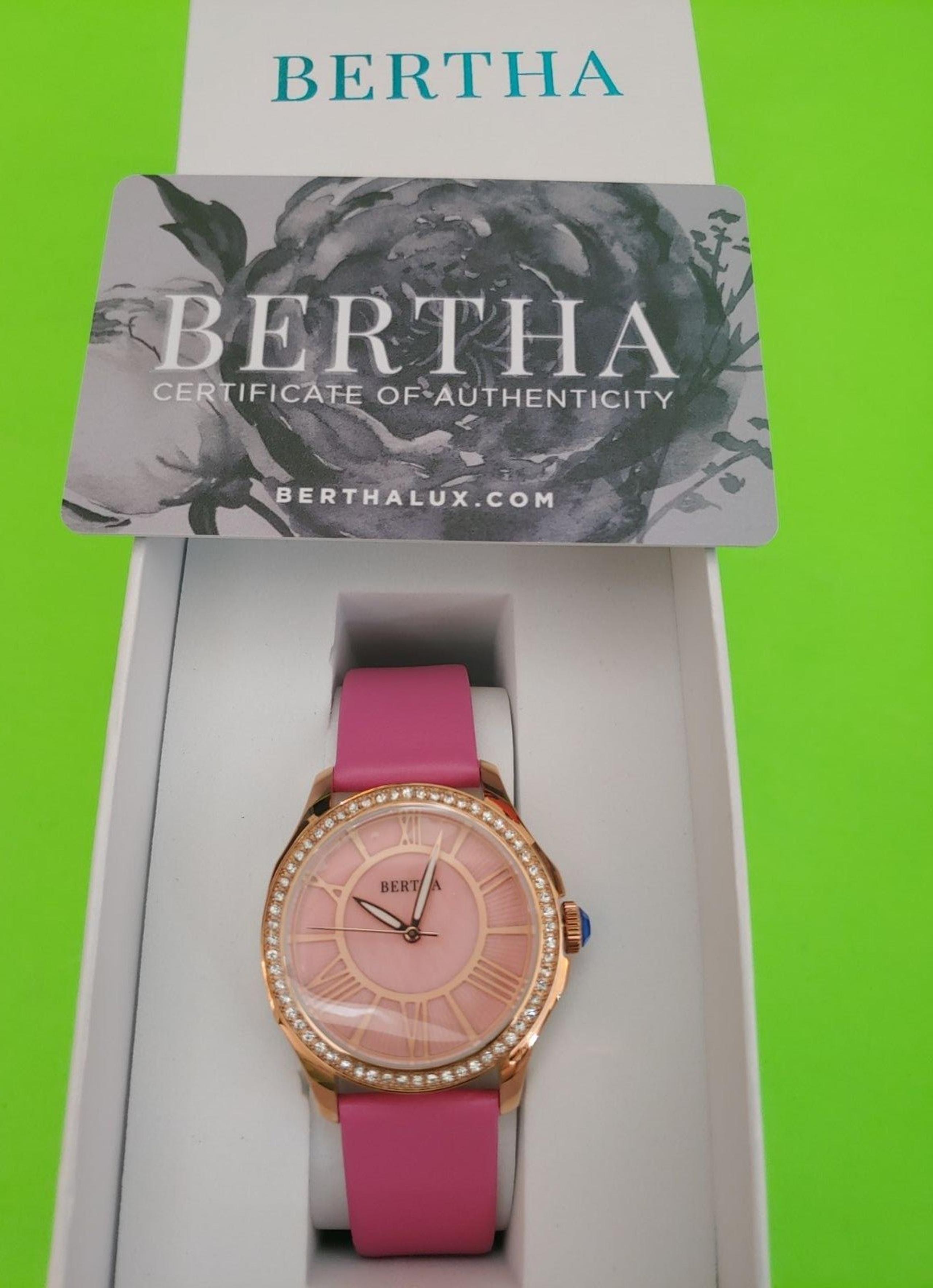 Bertha Donna Pearl leather watch women