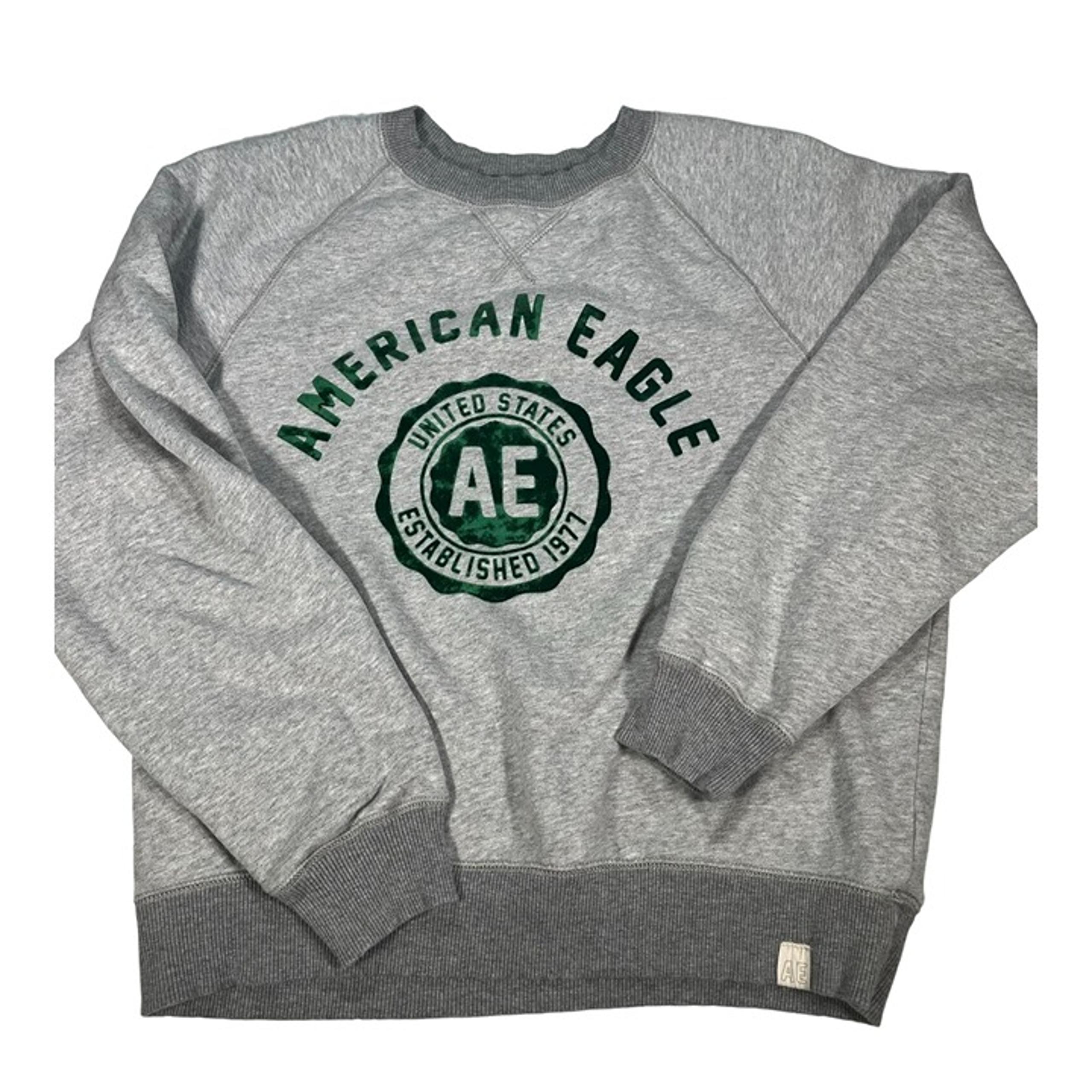American Eagle Sweatshirt Pullover Gray Sz S Crewneck Men's