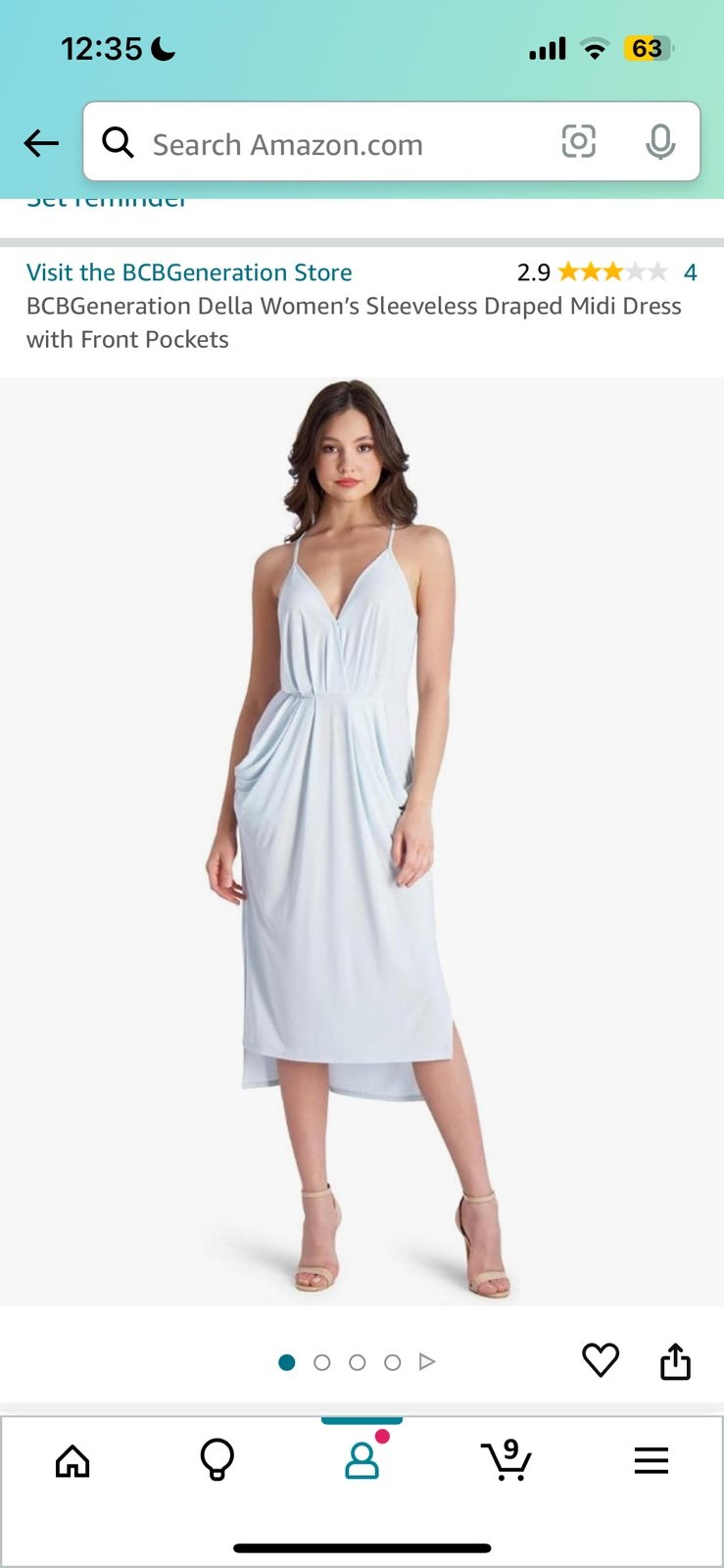 BCBG BCBGENERATION Della Womens Midi Dress XS