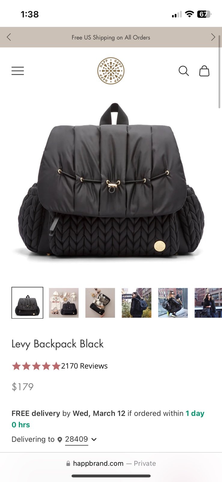 Happy Levy backpack black