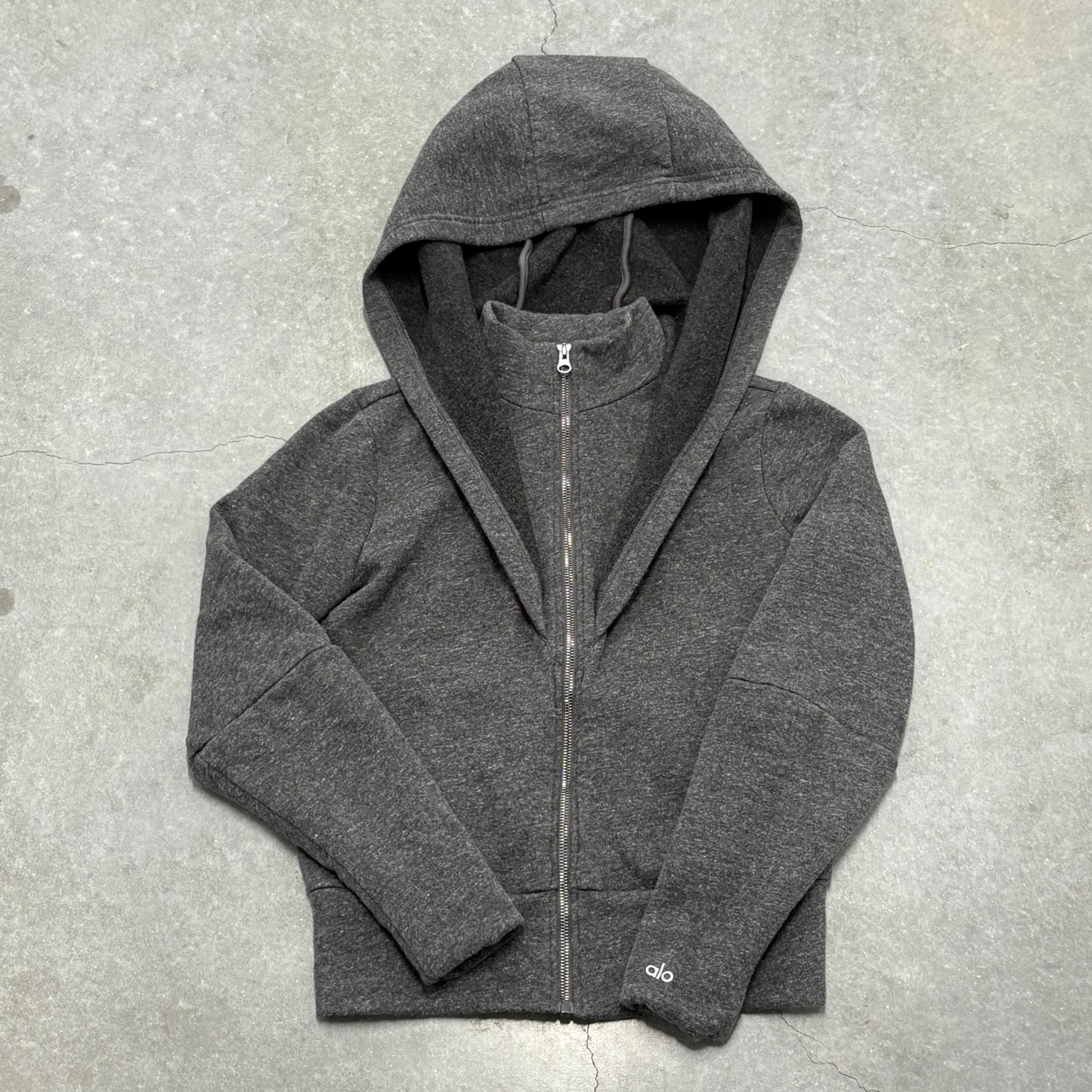 ALO Yoga Full Zip Grey Hoodie
