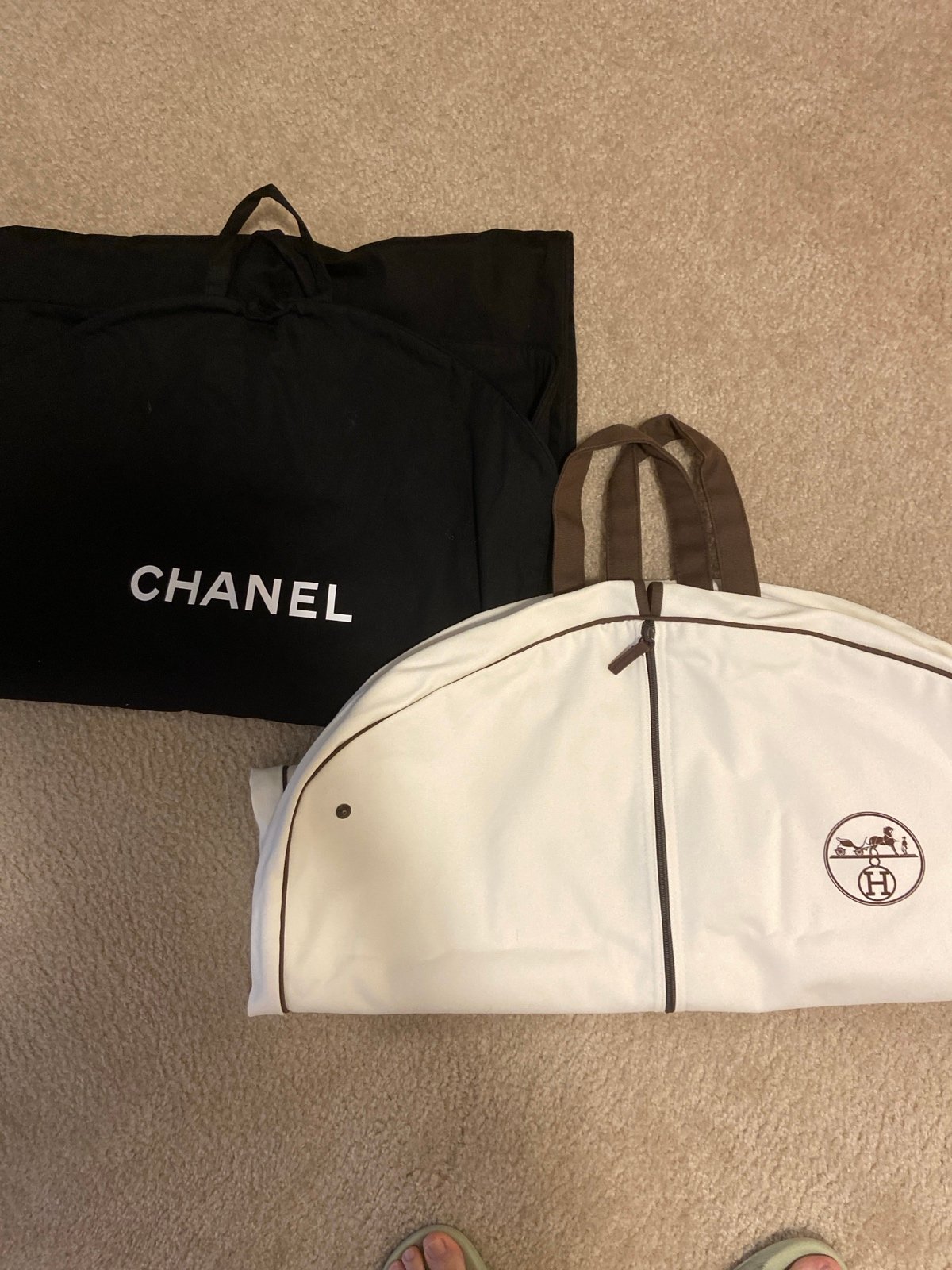 Chanel Hermes garment bag