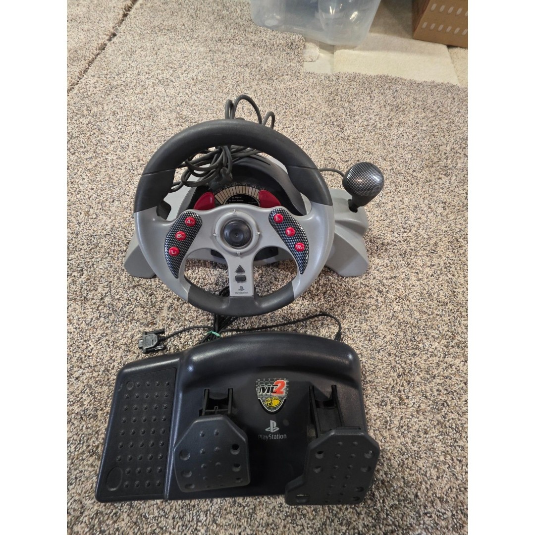 Mad Catz MC2 Playstation Driving Wheel and Pedal Set